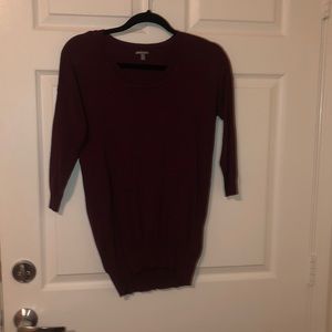 Maroon half-sleeve sweater